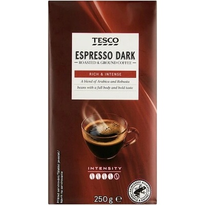 Tesco Espresso Dark mletá 250 g
