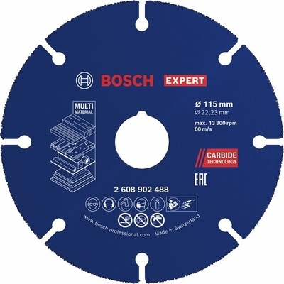 BOSCH Řezací kotouče EXPERT Carbide Multi Wheel 115 mm, 22,23 mm (2.608.902.488)