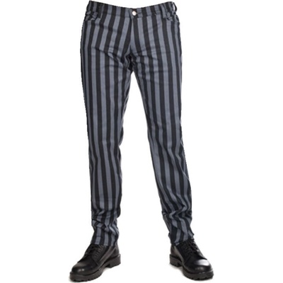 Black pistol унисекс панталон Black Pistol - Close Pants Stripe Denim - Black/Grey - B-1-50-319-08