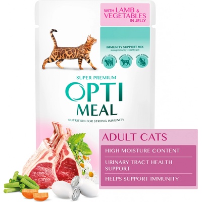 Optimeal Adult with lamb and veggies jelly 12 x 85 g