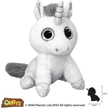 Wild Planet Плюшена играчка, Сив еднорог 21см. Wild Planet (K8701)