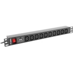 Lanberg PDU-10I-0200-IEC-BK 2 m