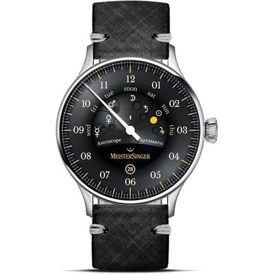 MeisterSinger S-AS902Y - Černý kožený řemínek