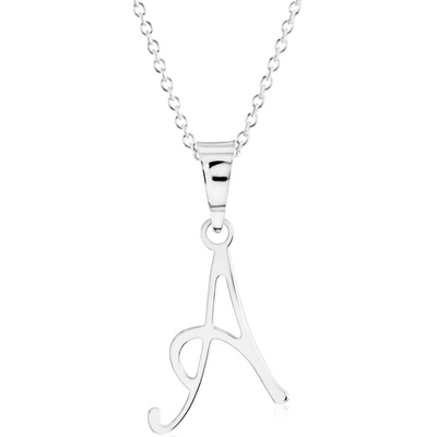 Gemmax Řetízek s písmenem „A“ bílé zlato GUSWN-42301-25841