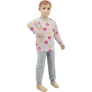 Esito dívčí pyžamo Statečné srdce šedá / bílá