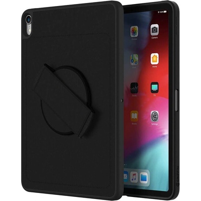 Griffin Survivor Airstrap 360 - силиконов калъф с дръжка за ръка за iPad Pro 11 (2018) (черен)