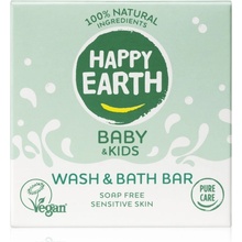 Happy Earth 100% Natural Wash & Bath Bar for Baby & Kids tuhé mýdlo pro děti 50 g