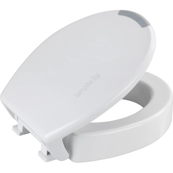 WENKO 25005100-Toaletна седалка SECURA 37x44 cm бяла/сива (WE0710)