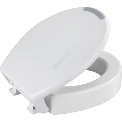 WENKO 25005100-Toaletна седалка SECURA 37x44 cm бяла/сива (WE0710)