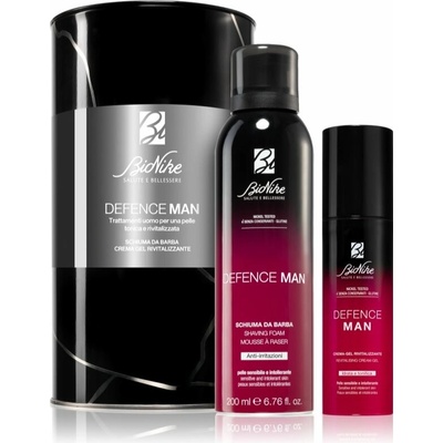 BioNike Defence Man pěna na holení 200 ml + BioNike Defence Man energizující gelový krém pro citlivou a intolerantní pleť 50 ml