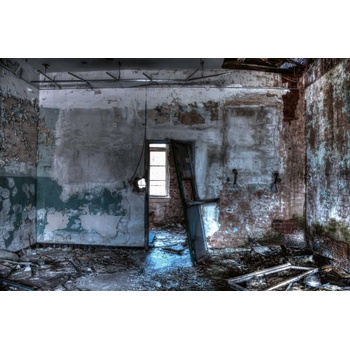 DIMEX ART s. r. o Флизелинов фототапет разрушено помещение 375 x 250 см