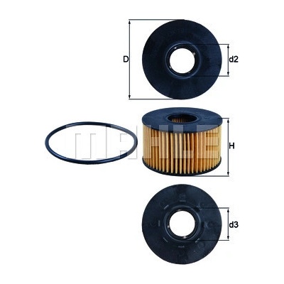 Olejový filter MAHLE ORIGINAL OX 191D (OX191D)