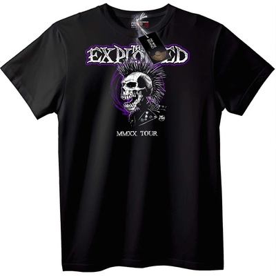 NOONEBRAND Тениска Exploited MMXX Турне - XL, Black