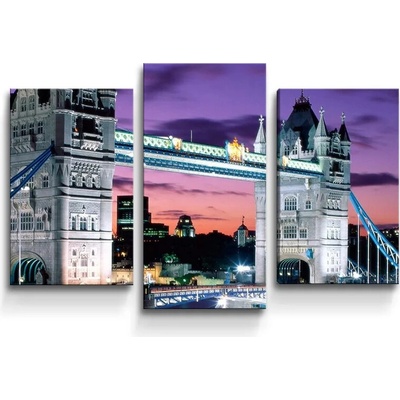 Sablio Obraz - 3-dílný Tower Bridge - 75x50 cm