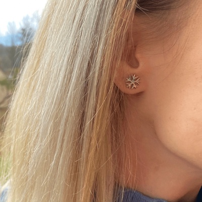 BRUNOshop.cz Náušnice vločky S3820