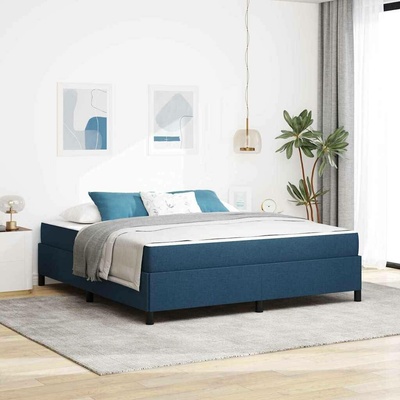 Postel s boxspringem Modrá 180 x 200 cm textil