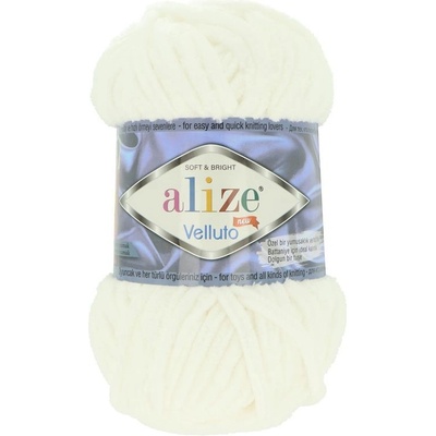 Alize Velluto 55 bílá