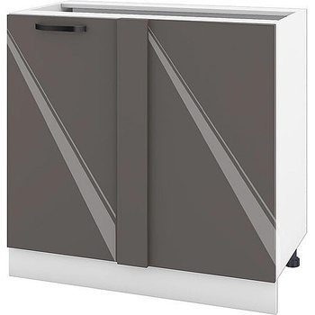 ИРИМ Долен ъглов кухненски шкаф Сити БФ-Антрацит гланц-05-42 90 см