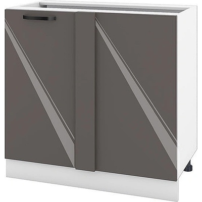 ИРИМ Долен ъглов кухненски шкаф Сити БФ-Антрацит гланц-05-42 90 см