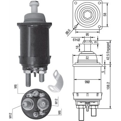940113050314 MAGNETI MARELLI Elektromagnetický spínač, startér
