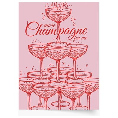 Plagát Girl: Champagne 70x100 - 95427