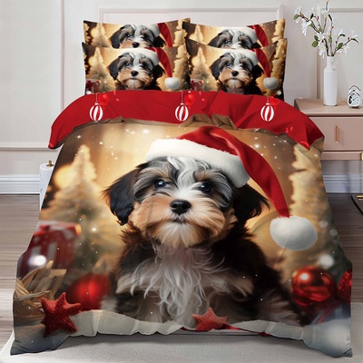 EmonaMall Двулицево коледно спално бельо (реално изображение) EmonaMall, 6 части - Модел S17115 (S17115-6666d5)