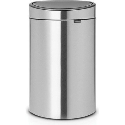 Brabantia Кош за боклук Brabantia Touch Bin New 650532, 40 л, Безшумно и плавно затваряне, Плосък гръб, Инокс/мат (650532)