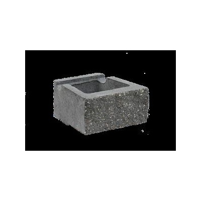 CUP STONE malý štípaný Černá