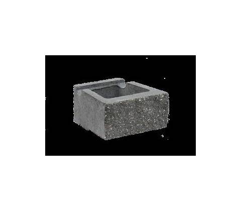 CUP STONE malý štípaný Černá