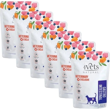 4Vets NATURAL 4Vets Cat Natural Veterinary Exclusive GASTRO INTESTINAL 6 x 85 г