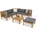 Garden Point Градинска мебел Brunei Corner 5 + пуф, акация Garden Point (GAP354-COR5PU)