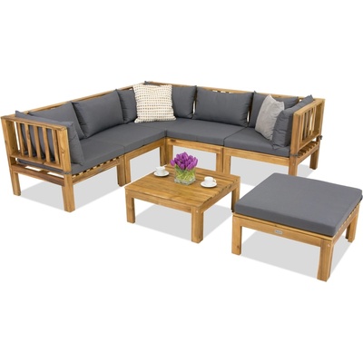 Garden Point Градинска мебел Brunei Corner 5 + пуф, акация Garden Point (GAP354-COR5PU)