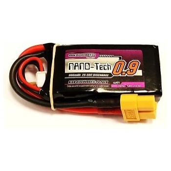 Bighobby Li-pol baterie 900mAh 2S 25C 50C XT60 -NANO Tech
