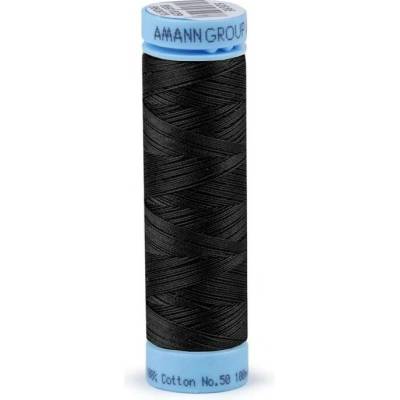 Bavlněné nitě 100 m Etiketní č.50 Triana Amann 4000 Black