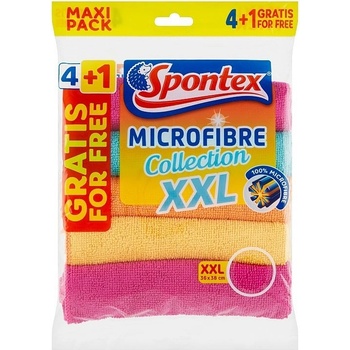 Spontex Microfibre Collection XXL viacúčelová utierka z mikrovlákna 36 x 38 cm 5 ks