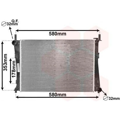Chladič vody pro motor VAN WEZEL 18002325