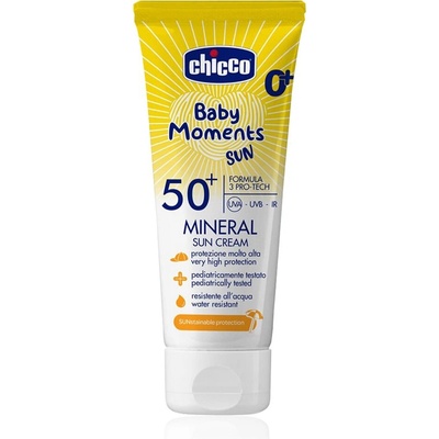 Chicco Baby Moments Sun Mineral крем за тен за деца SPF 50+ 0 m+ 75ml