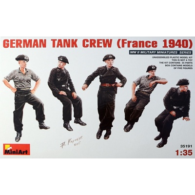 MiniArt German Tank Crew France 1940 5 figúrok 1:35
