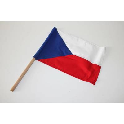 GAJARY ČSSR Vlajka Česká Republika bavlněná s tyčkou