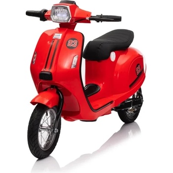 ROLLZONE 24v акумулаторен детски скутер с 350w мотор - двойна батерия , 12-инчови пневматични гуми и регулируема скорост, Червен (sx2438-червено)