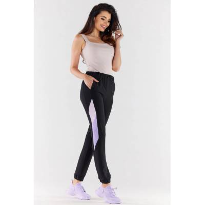 Awama nohavice A498 black violet