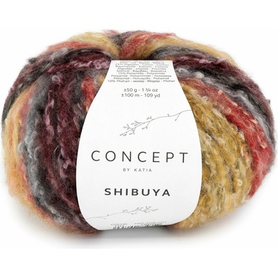 SHIBUYA Katia Farby SHIBUYA: 101 červená-hrdzavá-šedá
