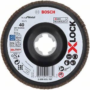 Bosch X-LOCK Шлифовъчни дискове BfM Ø 125 мм, G 40, X571, ъглово изпълнение, пластмаса 2608621767 (2608621767)