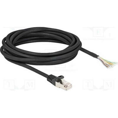 Delock 80208 Patch S/FTP RJ50 vidlice 5m černý