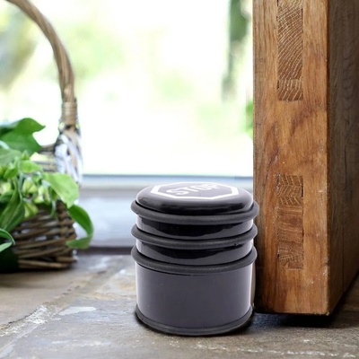 Тежък черен стопер с гумени пръстени за врати (1195034)