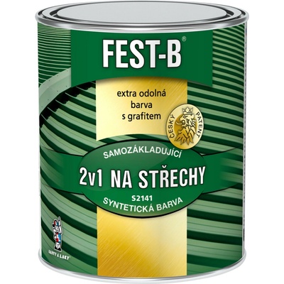 FEST-B S2141, antikorozní nátěr na železo, 0155 antracit, 0,8kg