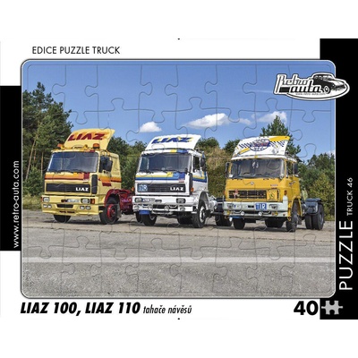 Retro cars - Puzzle LIAZ 100, LIAZ 110 tahače návesov - 40 - 99 piese