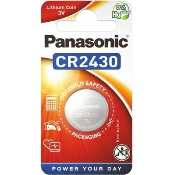 Image 1 of Panasonic Бутонна батерия литиева panasonic cr2430, 3v, 1 бр. в блистер, цена за 1 бр (pan-bl-cr2430)