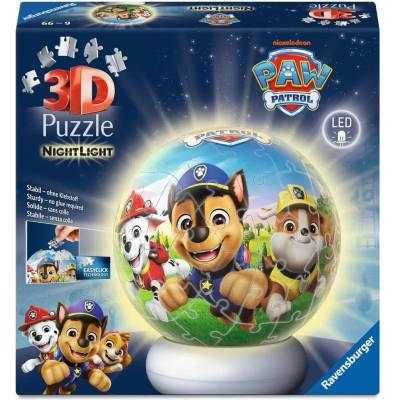 Ravensburger - Puzzle 3D puzzleball Paw patrol LED - 40 - 99 piese