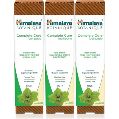 bez fluoridu Příchuť máty peprné Himalaya Botanique 150 g x 3 g